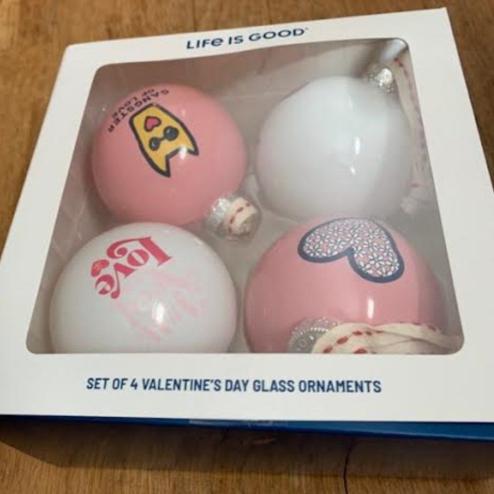 Life is good valentines ornaments